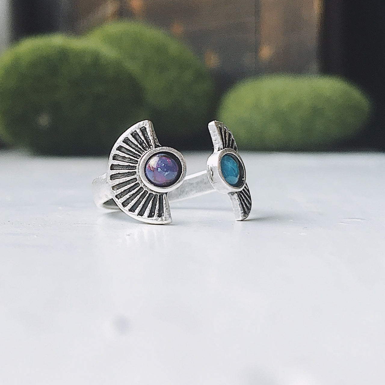 Celestial Balance Ring with Turquoise