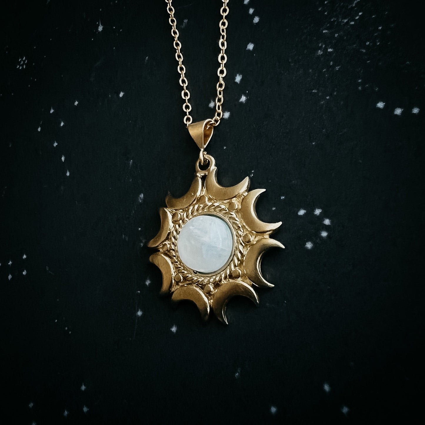 Moonspell Necklace with Moonstone Pendant