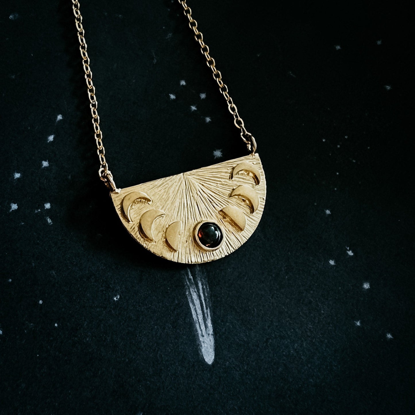 Opal Eclipse Pendant Necklace