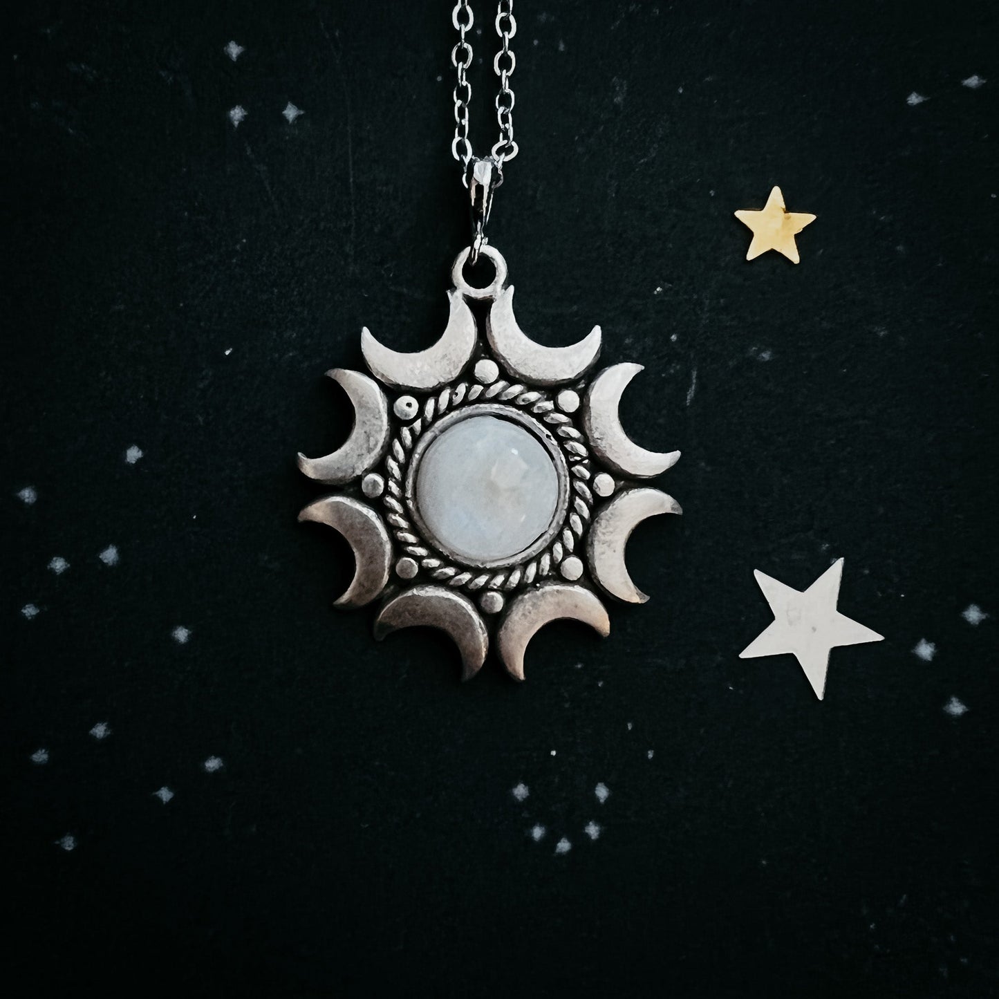 Moonspell Necklace with Moonstone Pendant