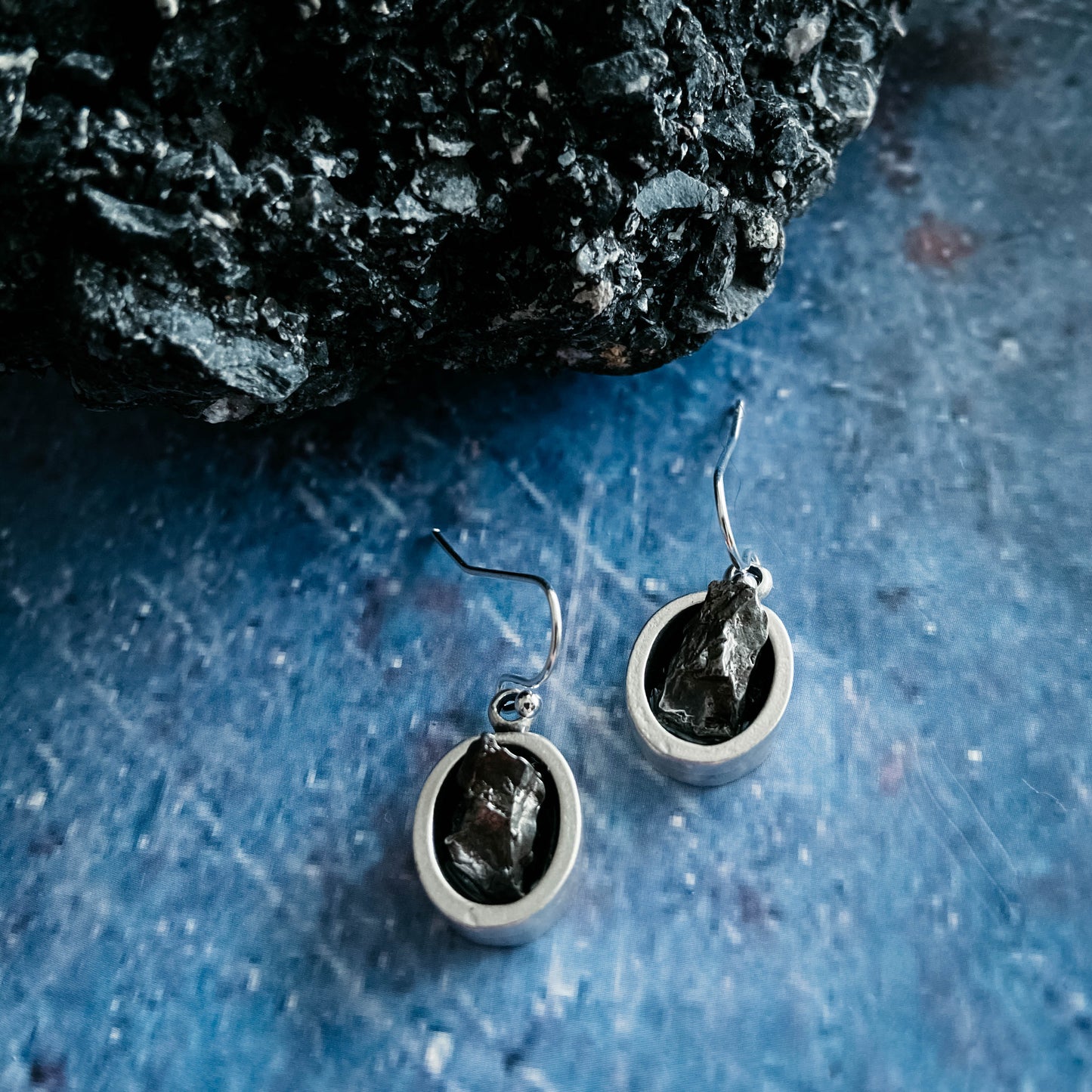 Meteorite Essence Dangle Earrings