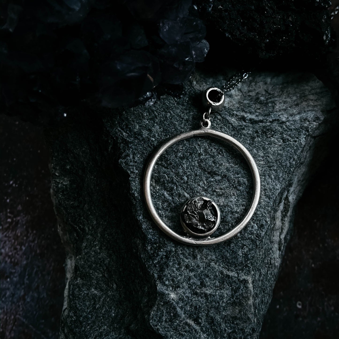 Genuine Meteorite Orbit Necklace