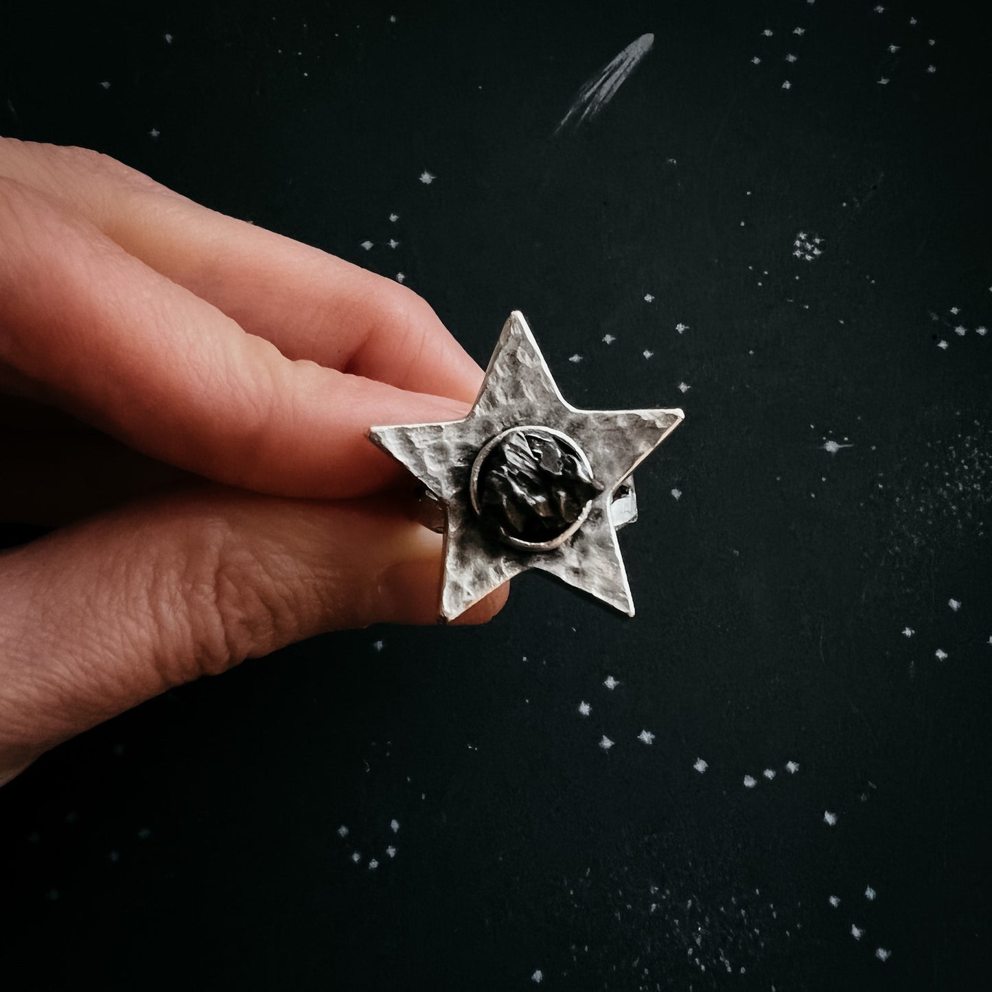 Galactic Star Ring with Genuine Meteorite