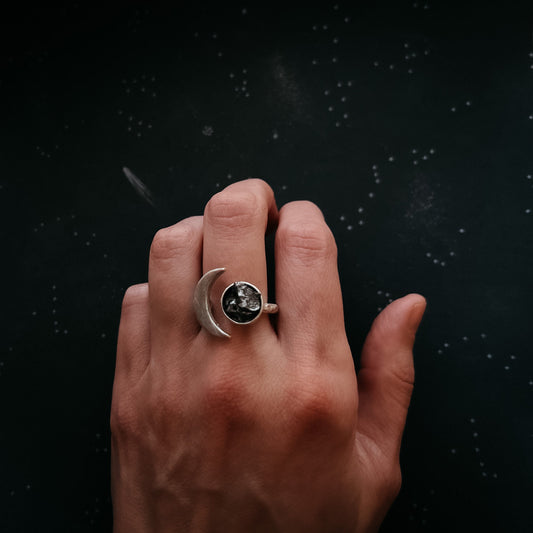 Lunar Orbit Ring with Genuine Meteorite