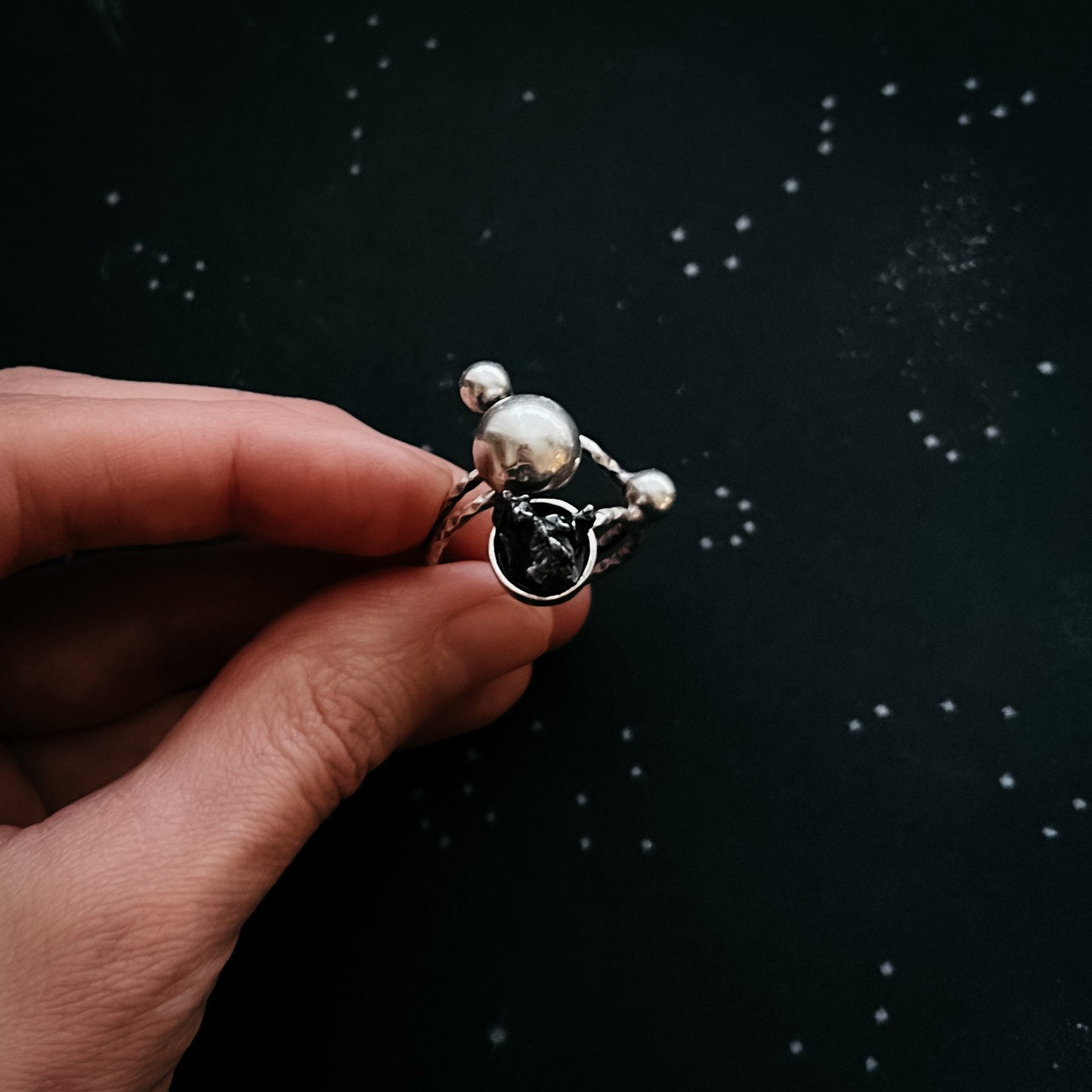 Stellar Orbit Ring with Authentic Meteorite
