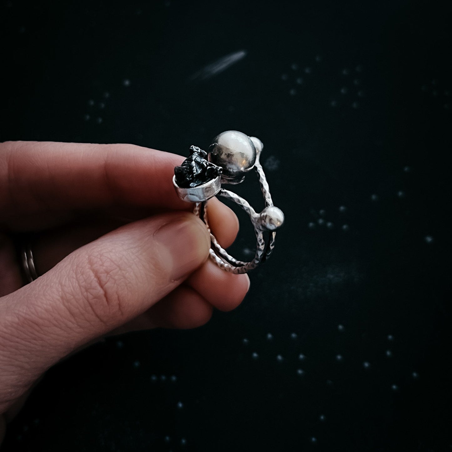 Stellar Orbit Ring with Authentic Meteorite