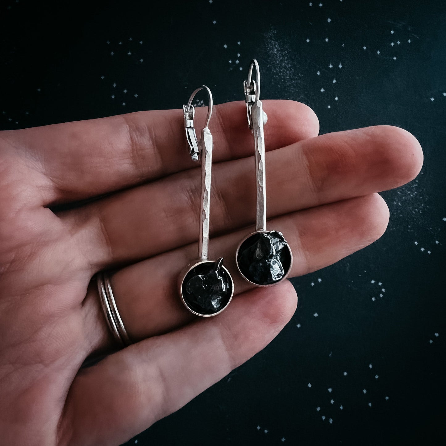 Astral Flow Meteorite Earrings