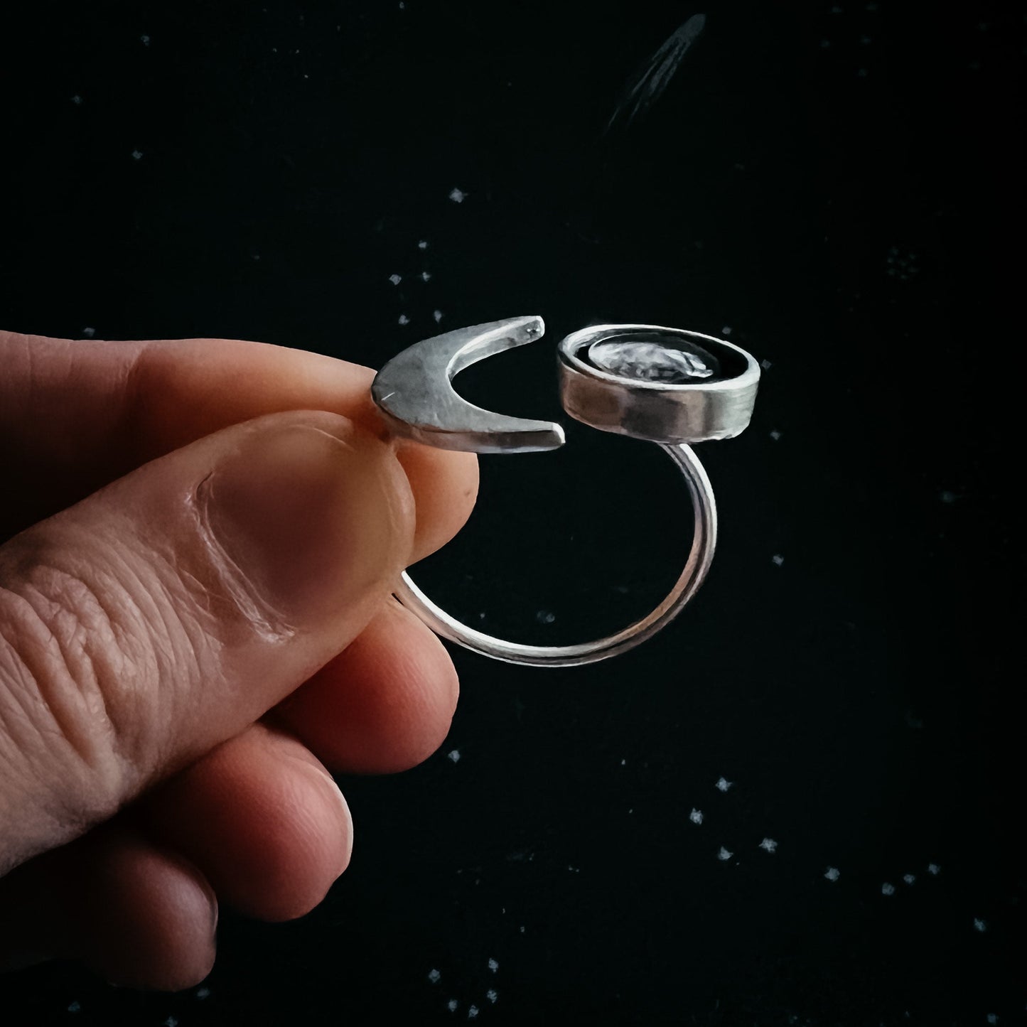 Lunar Orbit Ring with Genuine Meteorite