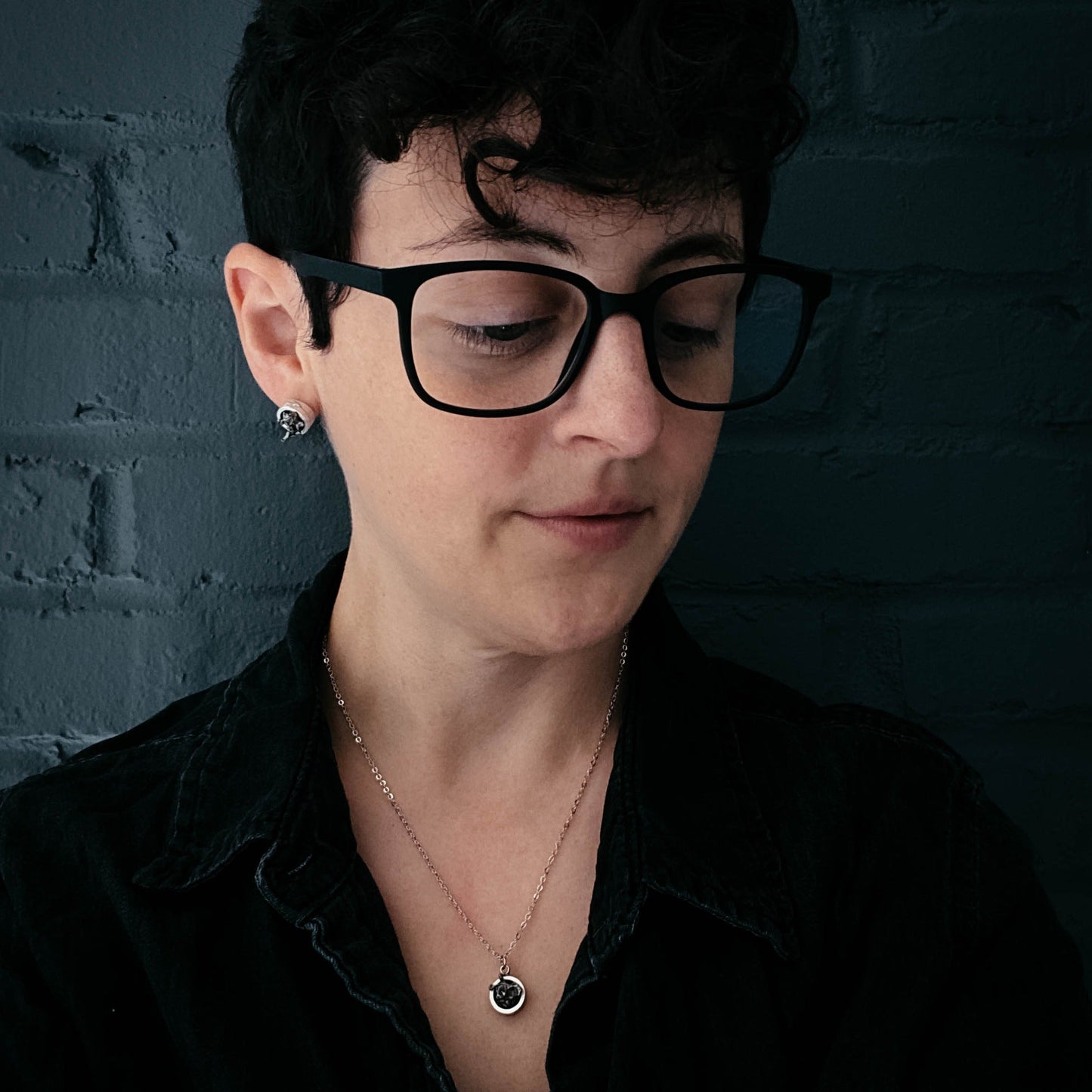 Cosmic Stone Jewelry Set with Genuine Meteorite