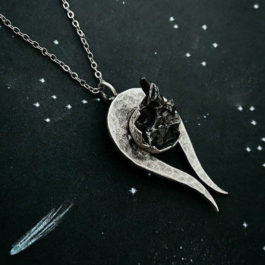 Cosmic Trail Necklace with Genuine Meteorite