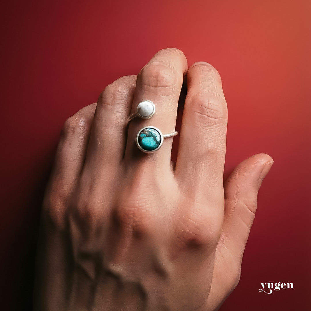 Terra Luna Natural Stone Bypass Ring