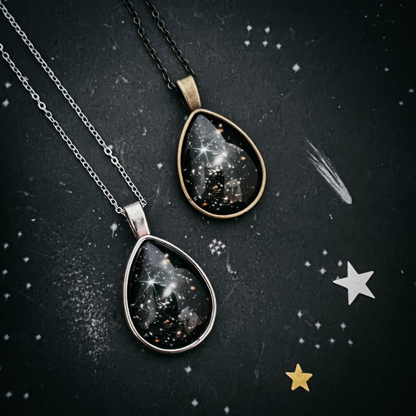 Infinite Cosmos Teardrop Necklace