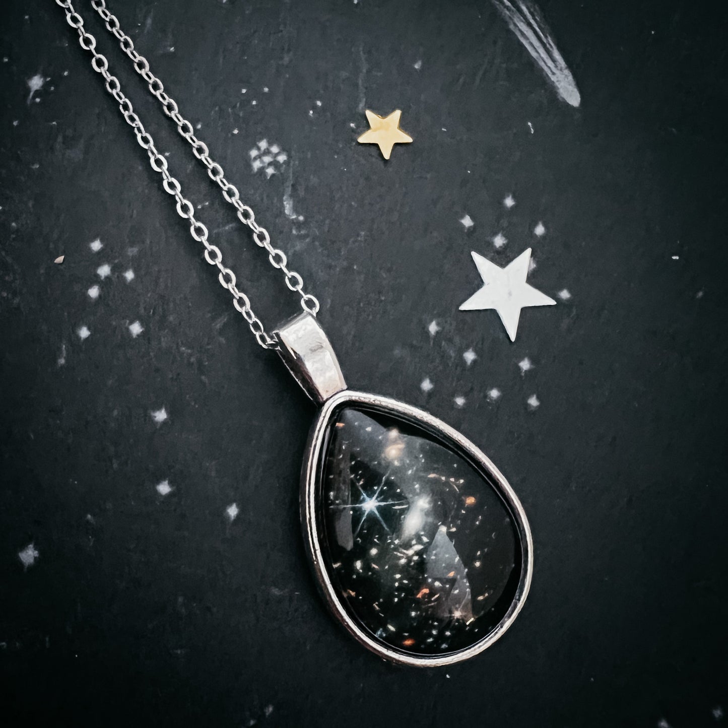 Infinite Cosmos Teardrop Necklace