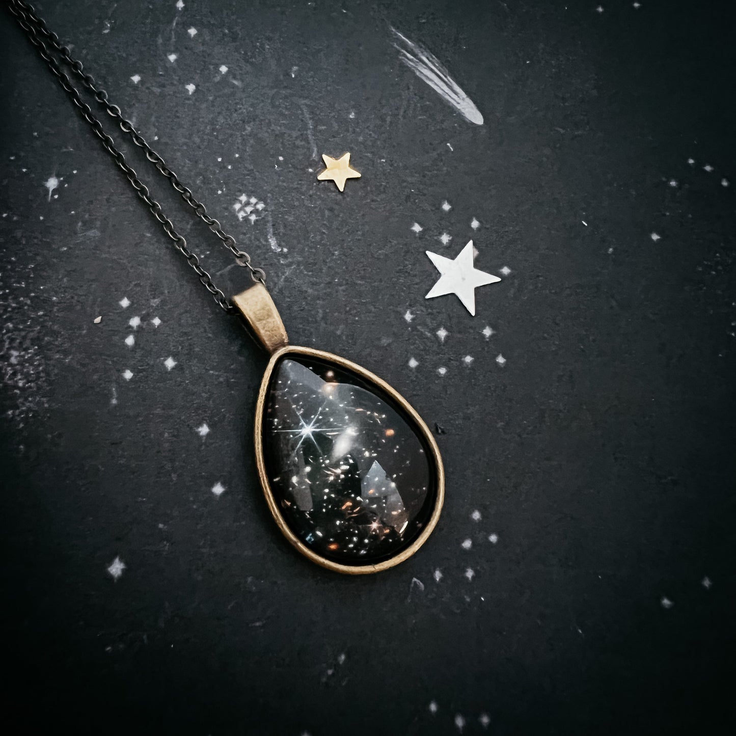 Infinite Cosmos Teardrop Necklace