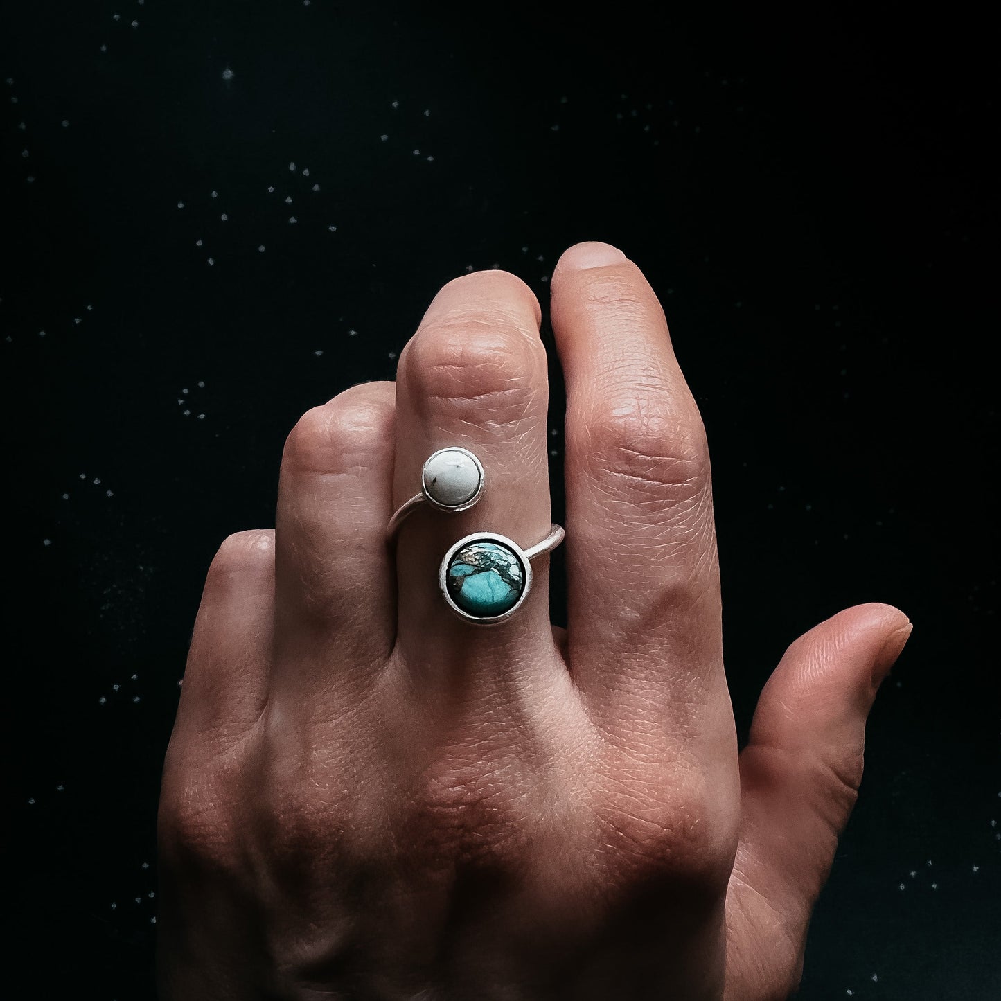 Terra Luna Natural Stone Bypass Ring