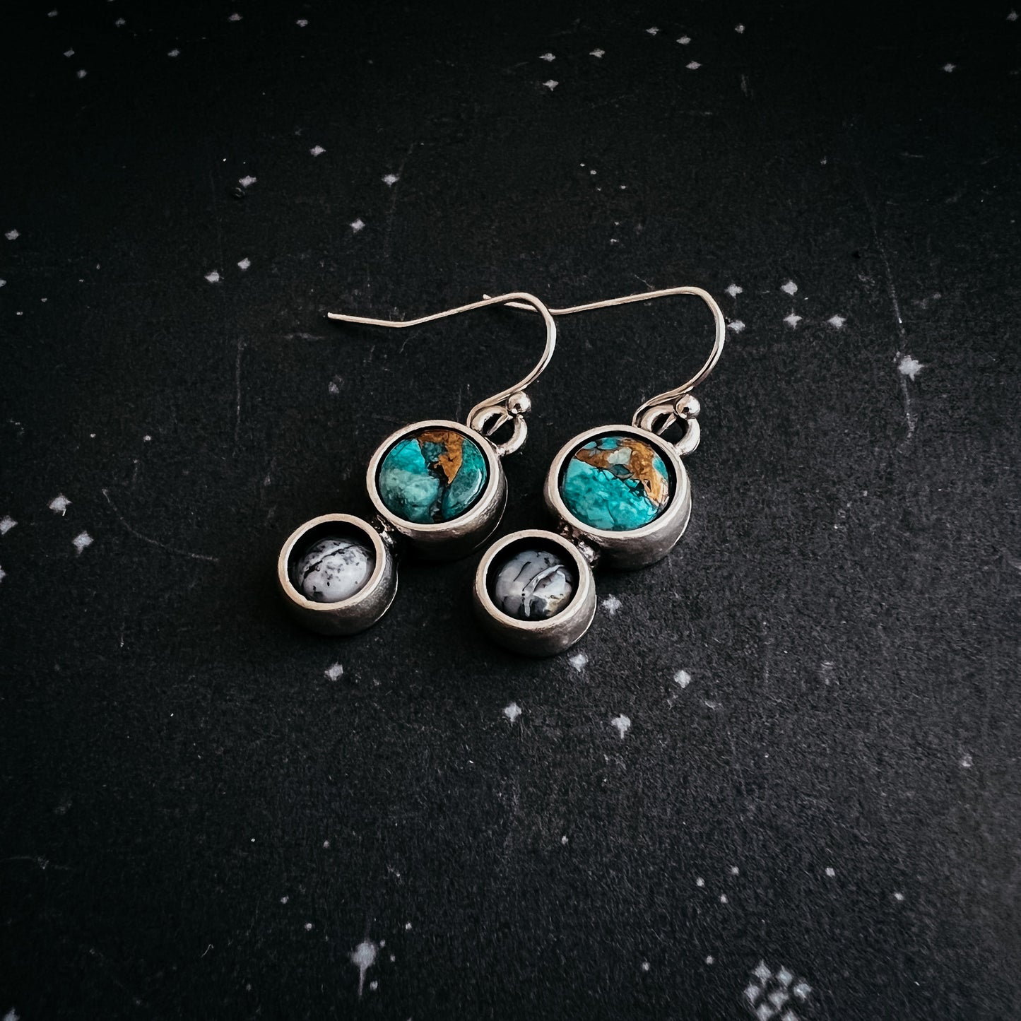 Terra Luna Chrysocolla & Dendrite Earrings