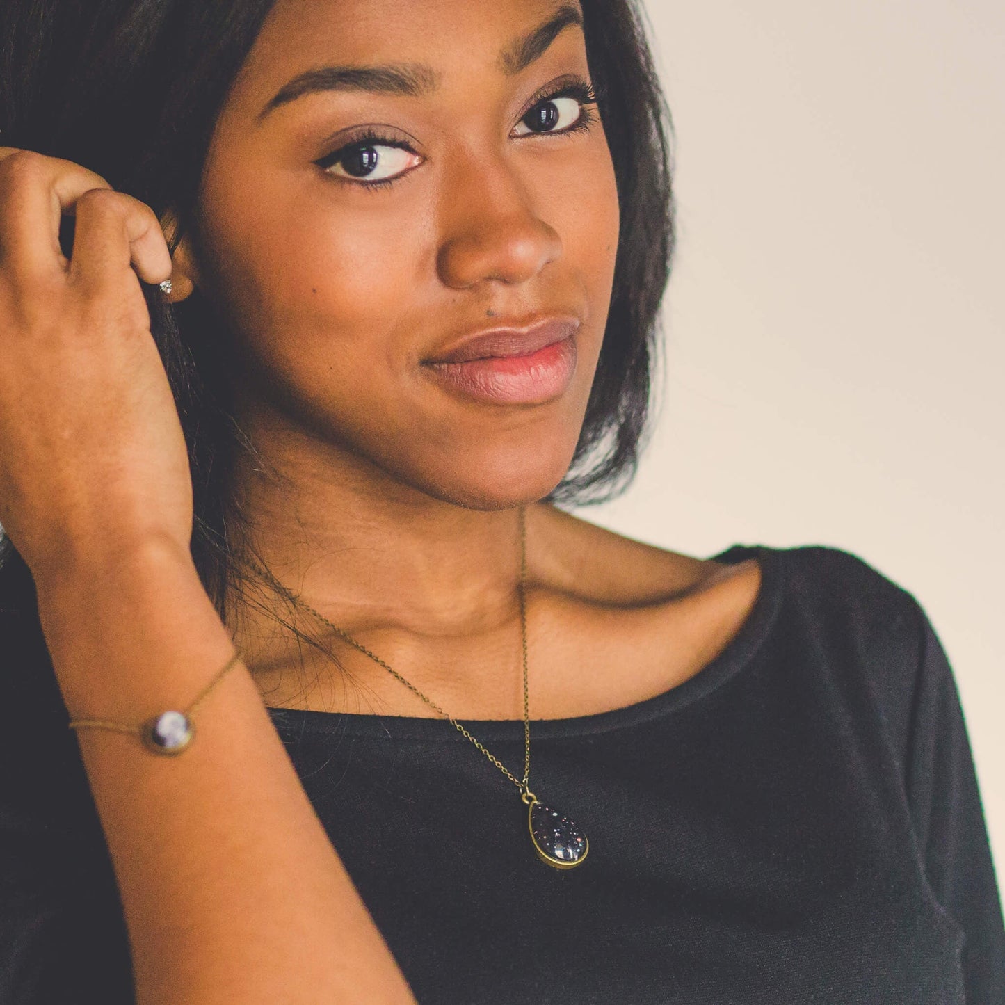 Infinite Cosmos Teardrop Necklace