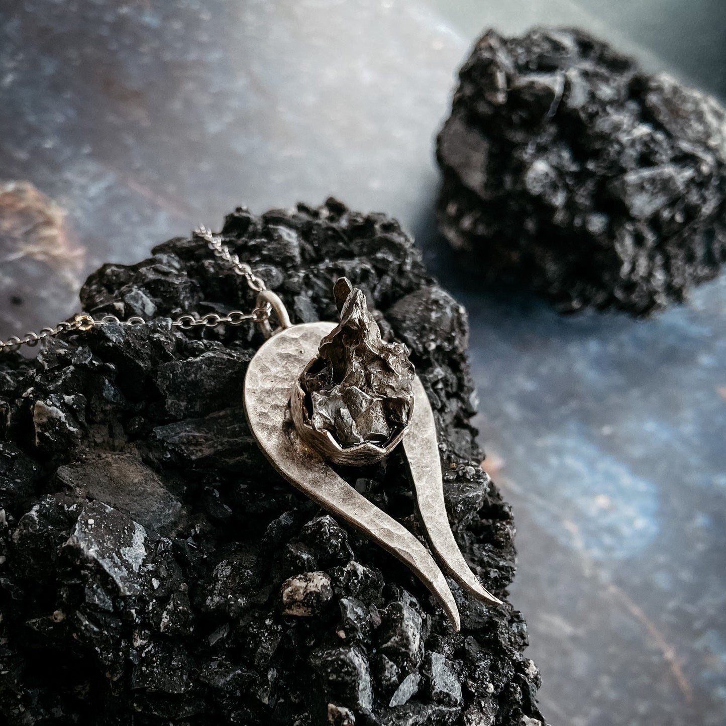 Comet Necklace with Authentic Meteorite